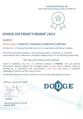 Certificate 2024 Song Nhat DODGE